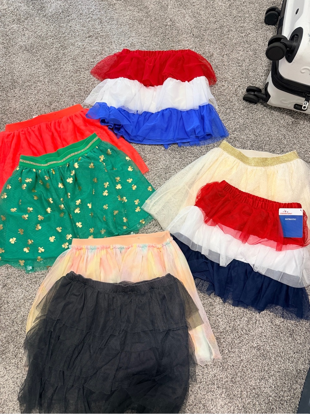 Multi-Color Girl's Tulle Skirt - Layered Puff Tutus